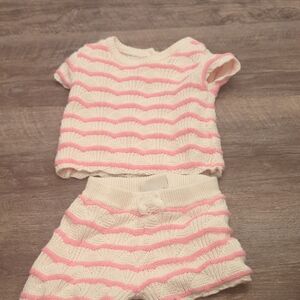 Sincerely Jules Pink and Cream Kids Matching Set